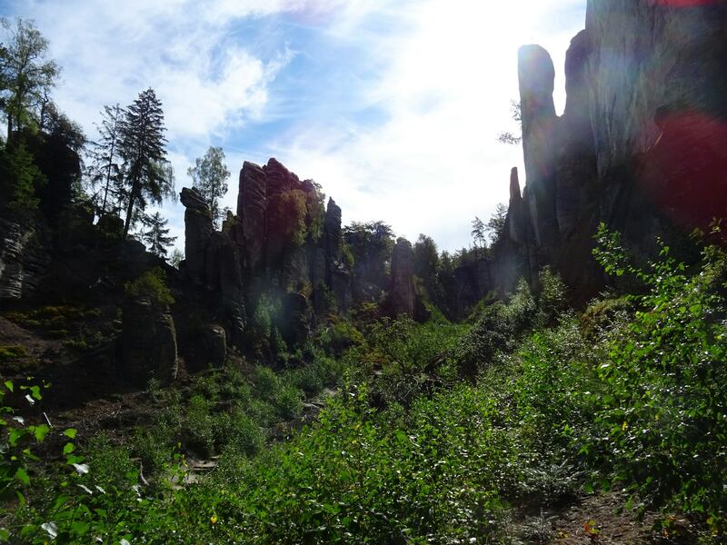 Rock formations in a forest (example photo)